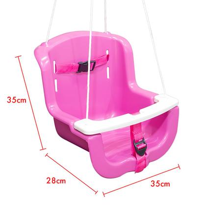 Imagem de Balanço Infantil Plástico Bebê Criança Cadeirinha Com Corda