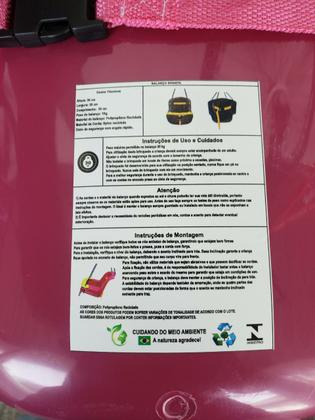 Imagem de Balanço Infantil Plástico PRETO Bebê Criança Cadeirinha Com Corda