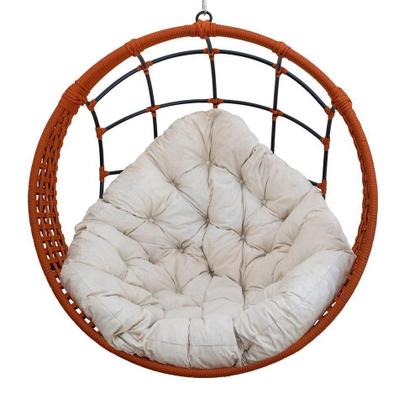 Imagem de Balanço Ninho Suspenso + Mola E Mosquetão Corda Náutica Ocre Almofada Impermeável Branco