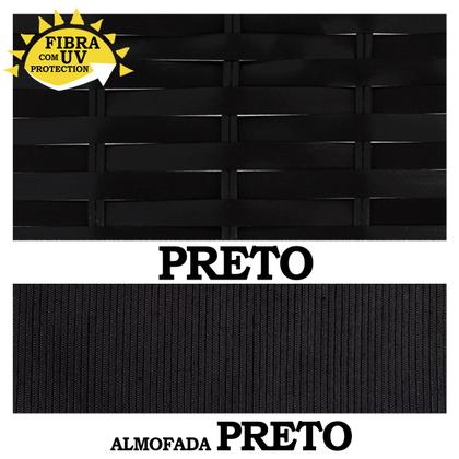 Imagem de Balanço Suspenso Ninho Em Fibra Sintética Preto artesanal E Almofada Preto