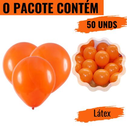 Imagem de Balão Bexiga 9 Polegadas Pacote Com 50, Balão Liso Para Decoração De Festas E Eventos Várias Cores