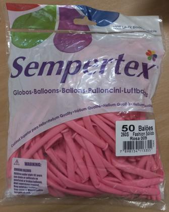 Imagem de Balão Bexiga Liso Palito para Festa Decoração 260 Rosa C/ 50 Und