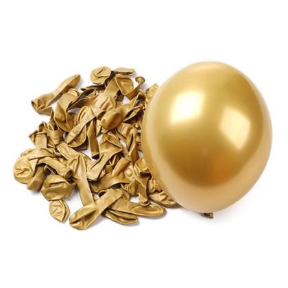 Imagem de Balão Cromado Alumínio Dourado - 9 Polegadas - 25 Unidades
