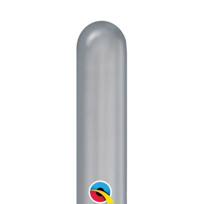 Imagem de Balão de Festa Canudo - Silver Chrome (Prata) 260" - 100 unidades - Qualatex - Rizzo