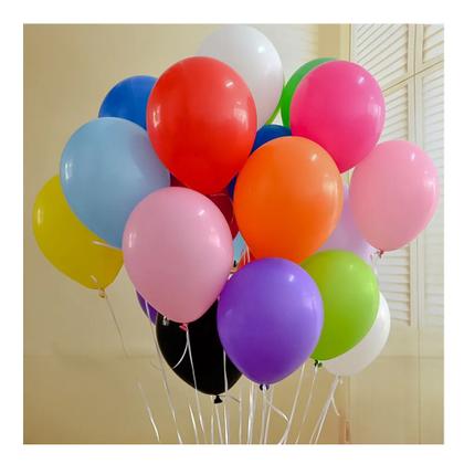 Imagem de Balão de Látex Azul Claro - 9 Polegadas - 50 Unidades