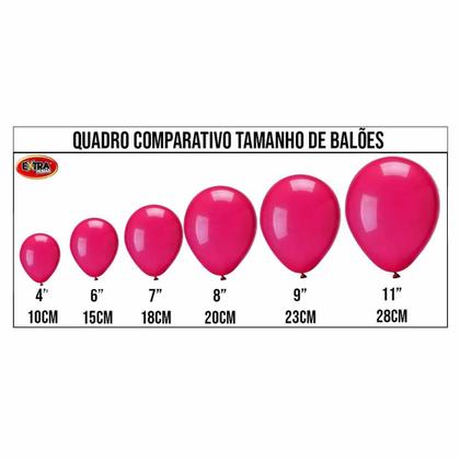 Imagem de Balão de Látex Pink - 5 Polegadas - 50 Unidades