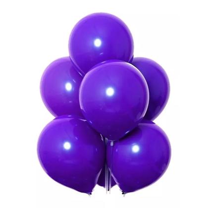 Imagem de Balão de Látex Roxo - 7 Polegadas - 50 Unidades