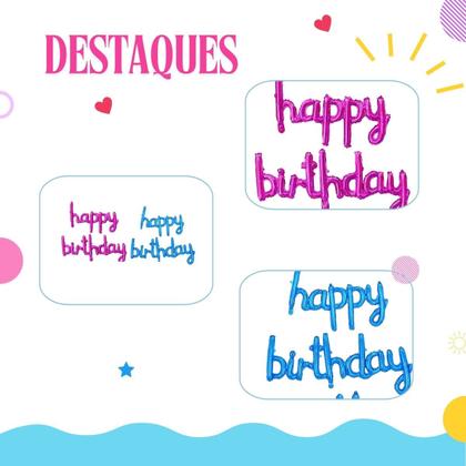 Imagem de Balão Happy Birthday Metalizado Festa Aniversario Decoração