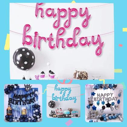 Imagem de Balão Happy Birthday Metalizado Festa Aniversario Decoração