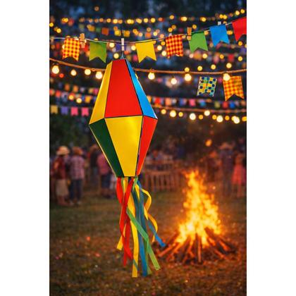 Imagem de Balão Junino Papel Cartão Decoração Festa Junina Decorar