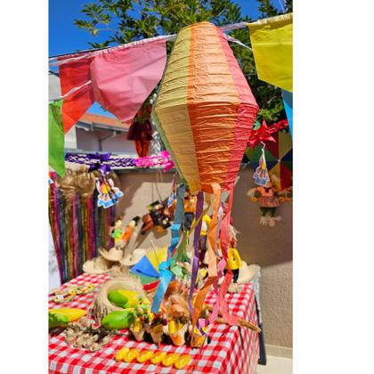 Imagem de Balão Junino Papel Seda Decoração Festa Junina Decorar