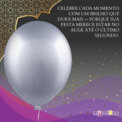 Imagem de Balão Metalizado ''5 Aluminio Happy Day - 50 Unidades