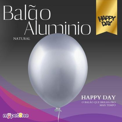 Imagem de Balão Metalizado ''5 Aluminio Happy Day - 50 Unidades