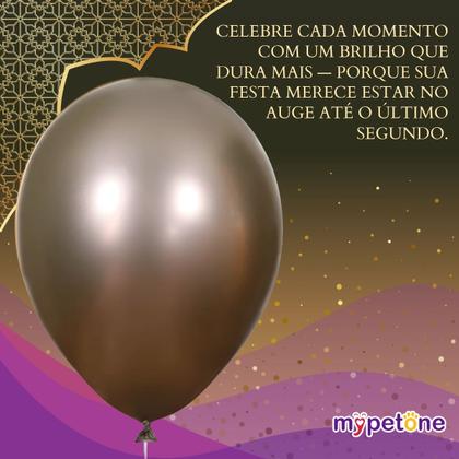 Imagem de Balão Metalizado 9'' Trufa Happy Day - 25 Unidades