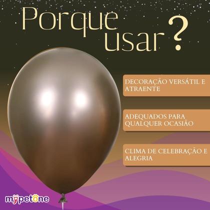 Imagem de Balão Metalizado 9'' Trufa Happy Day - 25 Unidades