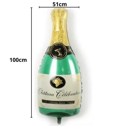Imagem de Balão Metalizado Garrafa de Champagne 51x100cm Ano Novo
