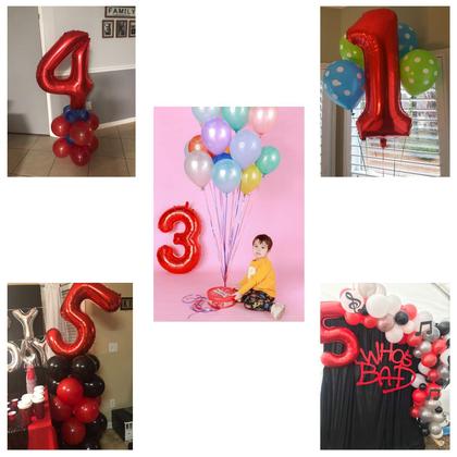 Imagem de Balão MoMo Jumbo Red Number 9 40cm Foil Helium Birthday