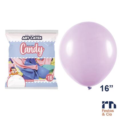 Imagem de Balão N16 Candy Color Cores Variados- 24 unidades Art Latex