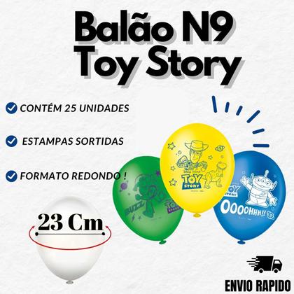 Imagem de Balao N9 Tema Toy Story Decoraçao Evento Festa Bexiga