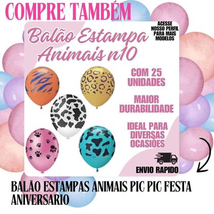 Imagem de Balão Patinhas Sortido 25un Festa Decoração Aniversario Pet