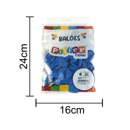 Imagem de Balão Redondo 8 Polegadas - Azul 20 unid.