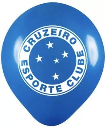 Imagem de Balão Redondo 8 Polegadas Festa Cruzeiro Futebol 20 Uni Piffer Festas - Inspire sua Festa Loja