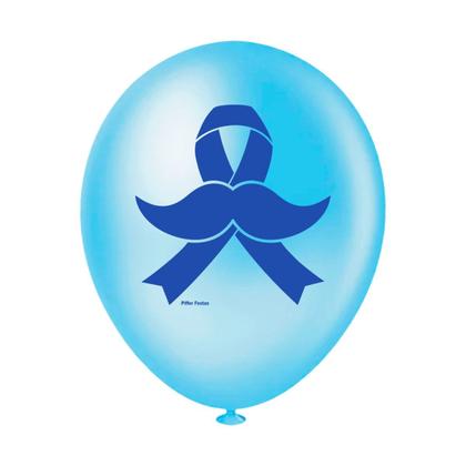 Imagem de Balão Redondo Novembro Azul Sortido 8" 20 unid.