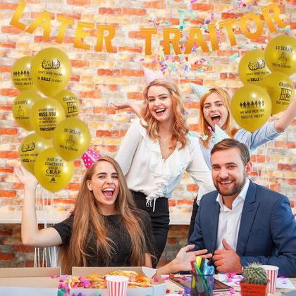 Imagem de Balão YiiiGoood, pacote com 30, 12 cm, látex, abandonador de escritório Going Away