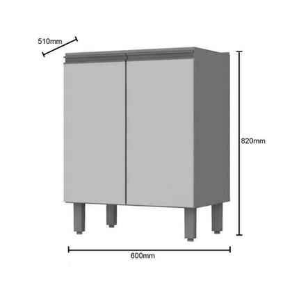 Imagem de Balcão 02 Portas 60cm Cozinha Évelin Henn