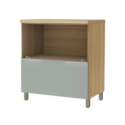 Imagem de Balcão 1 Porta 1 Gaveta Marquesa 80cm 100% MDF Nature/Verde