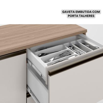 Imagem de Balcão 1 Porta 3 Gavetas 120cm Flex sem Tampo para Pia Etna