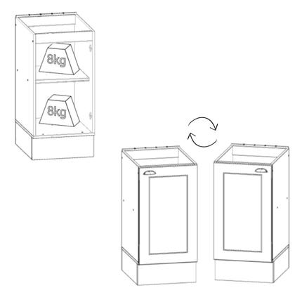 Imagem de Balcão 1 Porta 40cm em MDF Americana C365 Henn