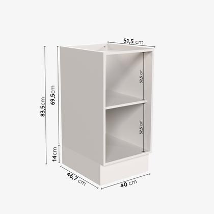 Imagem de Balcão 1 Porta 40cm sem Tampo com Rodapé Puxador 150mm Ipanema CabeCasa MadeiraMadeira