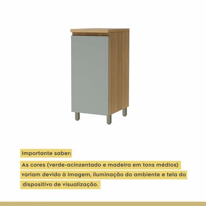 Imagem de Balcão 1 Porta Rainha 40cm 100% MDF Verde/Nature
