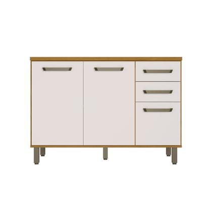 Imagem de Balcão 120cm com Tampo 3 Portas 2 Gavetas Criare