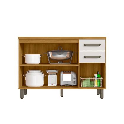 Imagem de Balcão 120cm com Tampo 3 Portas 2 Gavetas Criare