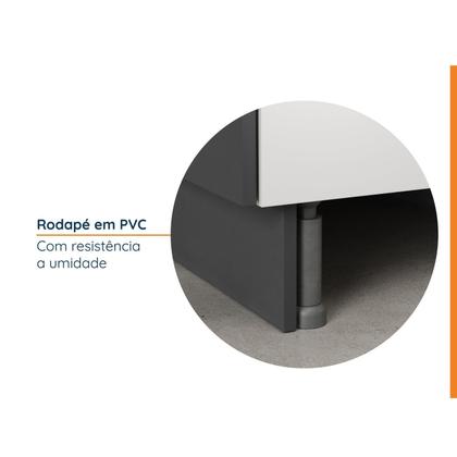 Imagem de Balcão 2 Portas 80cm com Tampo com Rodapé Puxador 150cm Ipanema CabeCasa MadeiraMadeira