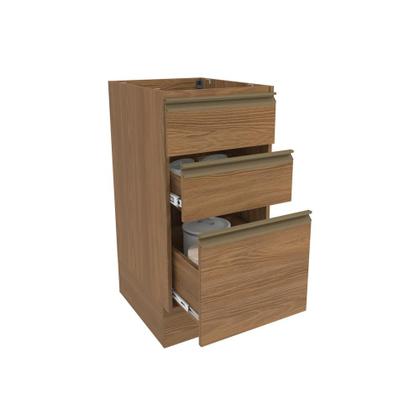 Imagem de Balcão 3 Gavetas Kappesberg Celeste 100% MDF Nogueira 40cm