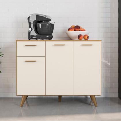 Imagem de Balcão 3 Portas 1 Gaveta (Com Tampo) 105cm Olinda Freijo Uv Off Acetinado - SSX Multicoisas