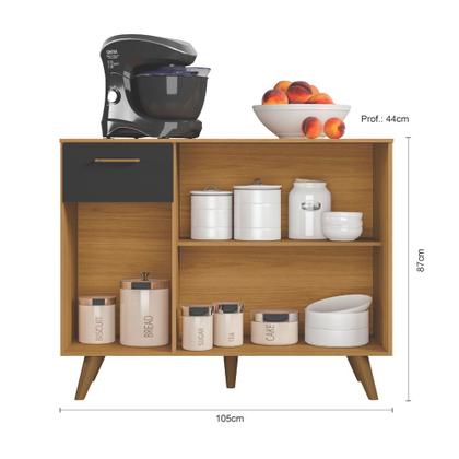 Imagem de Balcão 3 Portas 1 Gaveta (Com Tampo) 105cm Olinda - SSX Multicoisas