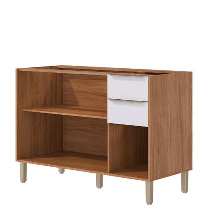 Imagem de Balcão 3 Portas 2 Gavetas 120cm sem Tampo Diva MGM Móveis