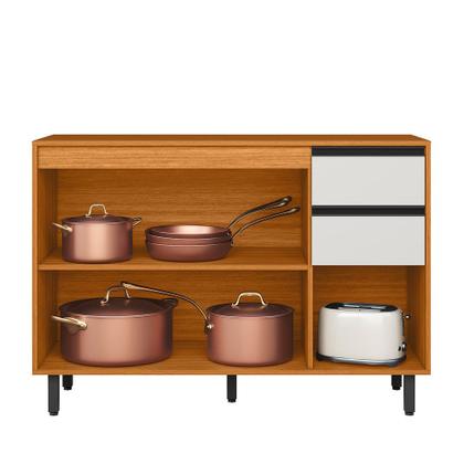 Imagem de Balcão 3 Portas 2 Gavetas com Tampo Ravena Poliman