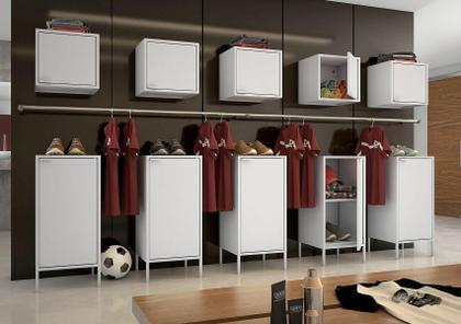 Imagem de Balcão Alto Multiúso Itatiaia Smart - 1 Porta - Branco Matte