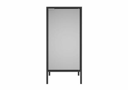 Imagem de Balcão Alto Multiúso Itatiaia Smart - 1 Porta - Preto c/ Cinza Matte