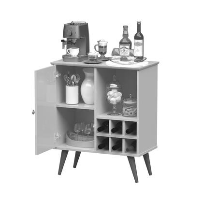 Imagem de Balcão Aparador Buffet Retrô Royal 1 Porta Com Adega