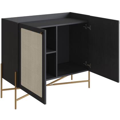 Imagem de Balcão Aparador Cantinho do Café Industrial Indy A03 Nero Dourado - Lyam Decor