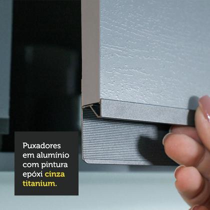 Imagem de Balcão Armário de Cozinha 40 cm 1 Porta Com Pés Cinza Nice Madesa