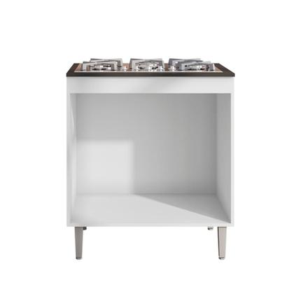 Imagem de Balcão Armário de Cozinha Multiuso para Cooktop com Tampo 4 ou 5 Bocas Andréia Branco- MABE MAGAZINE