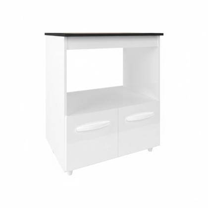 Imagem de Balcão Armário para Fogão Cooktop 5 Bocas e Forno Elétrico Cozinha Evelyn Mobília Decor Branco