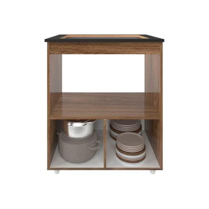 Imagem de Balcão Armário Para Fogão Cooktop 5 Bocas E Forno Elétrico Cozinha Evelyn Mobília Decor Savana Off White